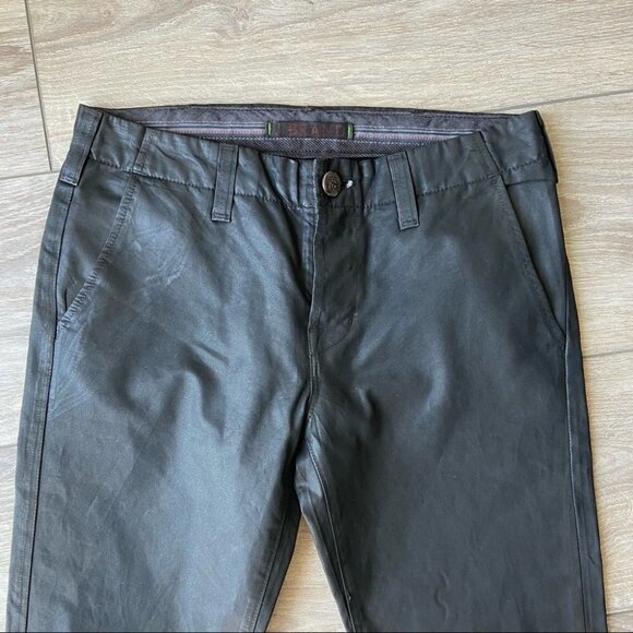J Brand Inez Coated Slim Fit Cropped Pants Button  Fly - Picture 2 of 14